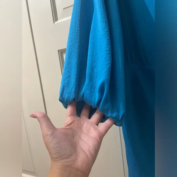 Skies Are Blue Vibrant Blue Midi Dress - Picture 4 of 8